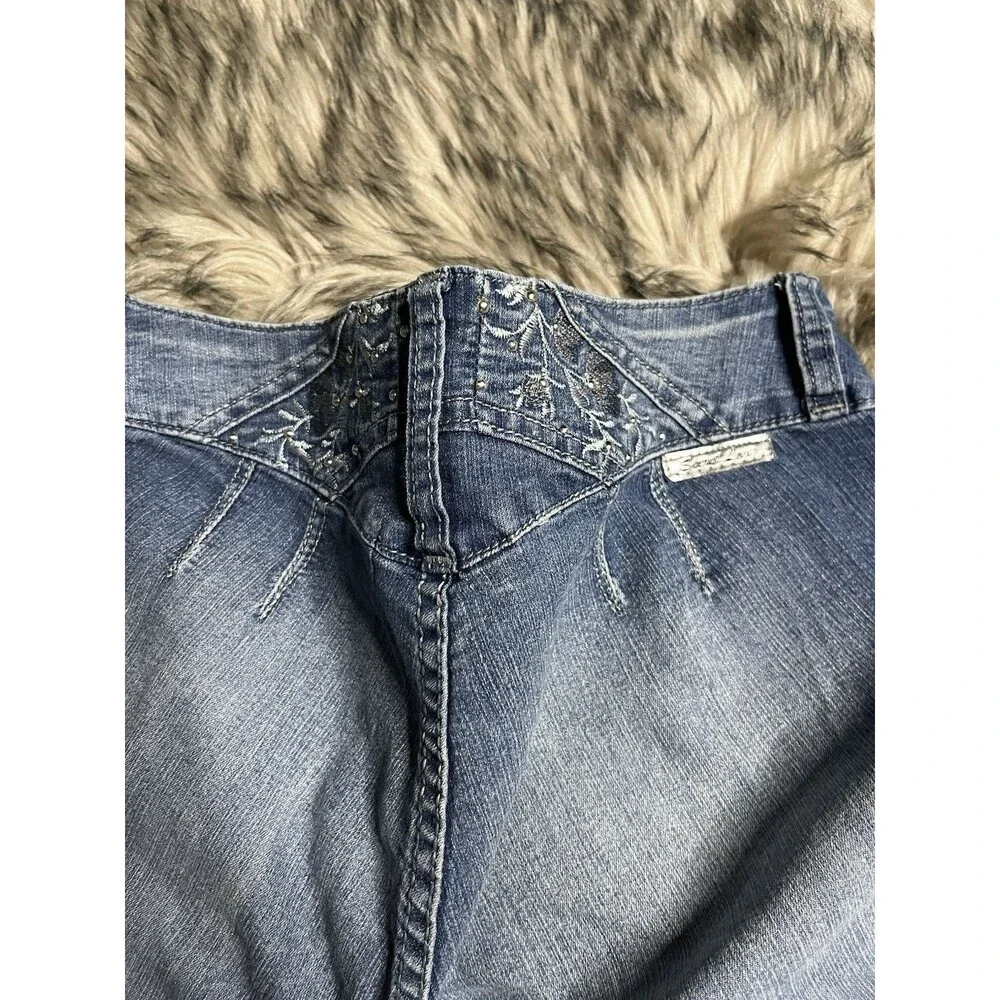 Vintage Y2K Capri Denim Jeans Secret Love Sz 12 Women